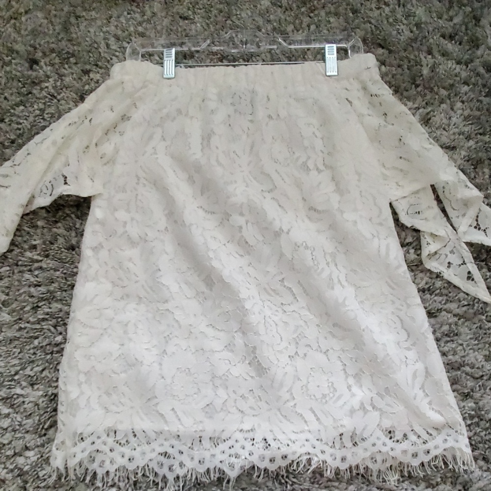 Off the shoulder lace top